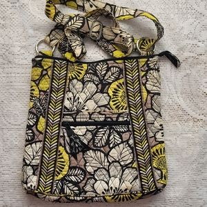 Vintage Vera Bradley yellow/white cross body bag.
